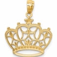 thumbnail image 3 of 14K Yellow & Rhodium White D/C Filigree Crown Pendant Made In United States -Jewelry By Sweet Pea, 3 of 7