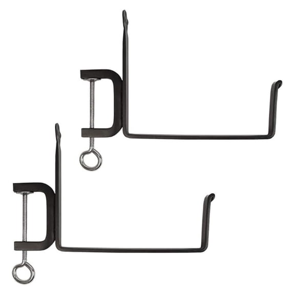 SFB-02C, 8 inch Railing clamp Window Flower Box Brackets, Black