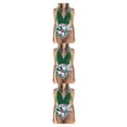 thumbnail image 2 of Sonducket Traje de baño para mujer Traje de baño sin mangas Acolchado Traje de baño con escote en V profundo Traje de baño con tirantes de poliéster Flor verde + blanca L 3piezas Sonducket CBP218413, 2 of 6