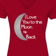 thumbnail image 4 of Inktastic I Love You to the Moon & Back. Women's V-Neck T-Shirt, 4 of 5