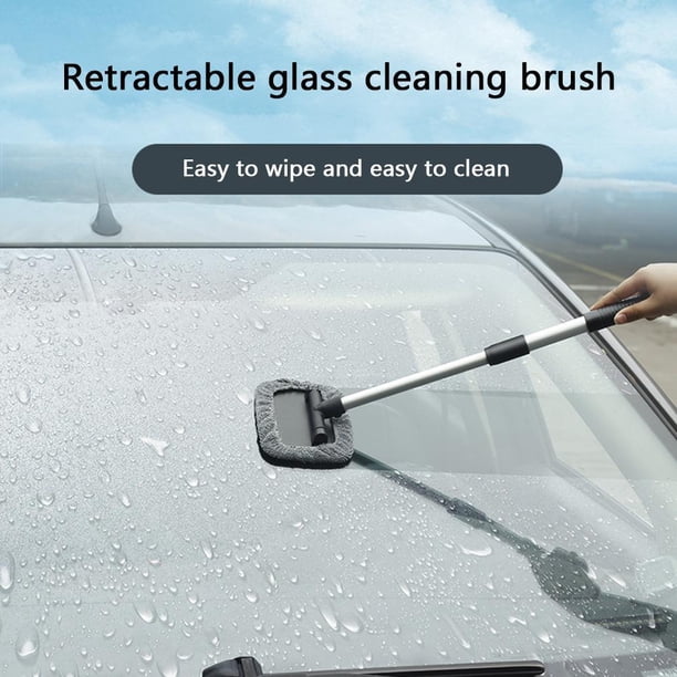 Microfibra de limpiaparabrisas de vidrio automático con ventana lavable de la almohadilla Limpiador de limpiaparabrisas Manija extensible de tela de vidrio automático