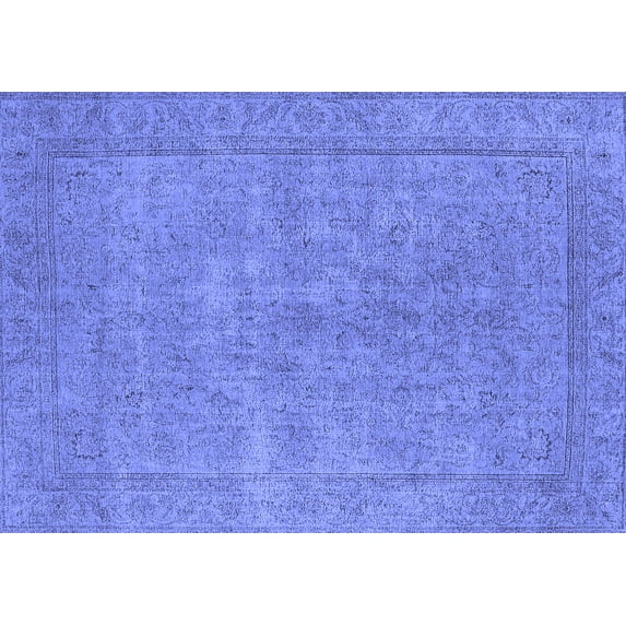 Ahgly Company Indoor Rectangle Oriental Blue Industrial Area Rugs, 4' x 6'