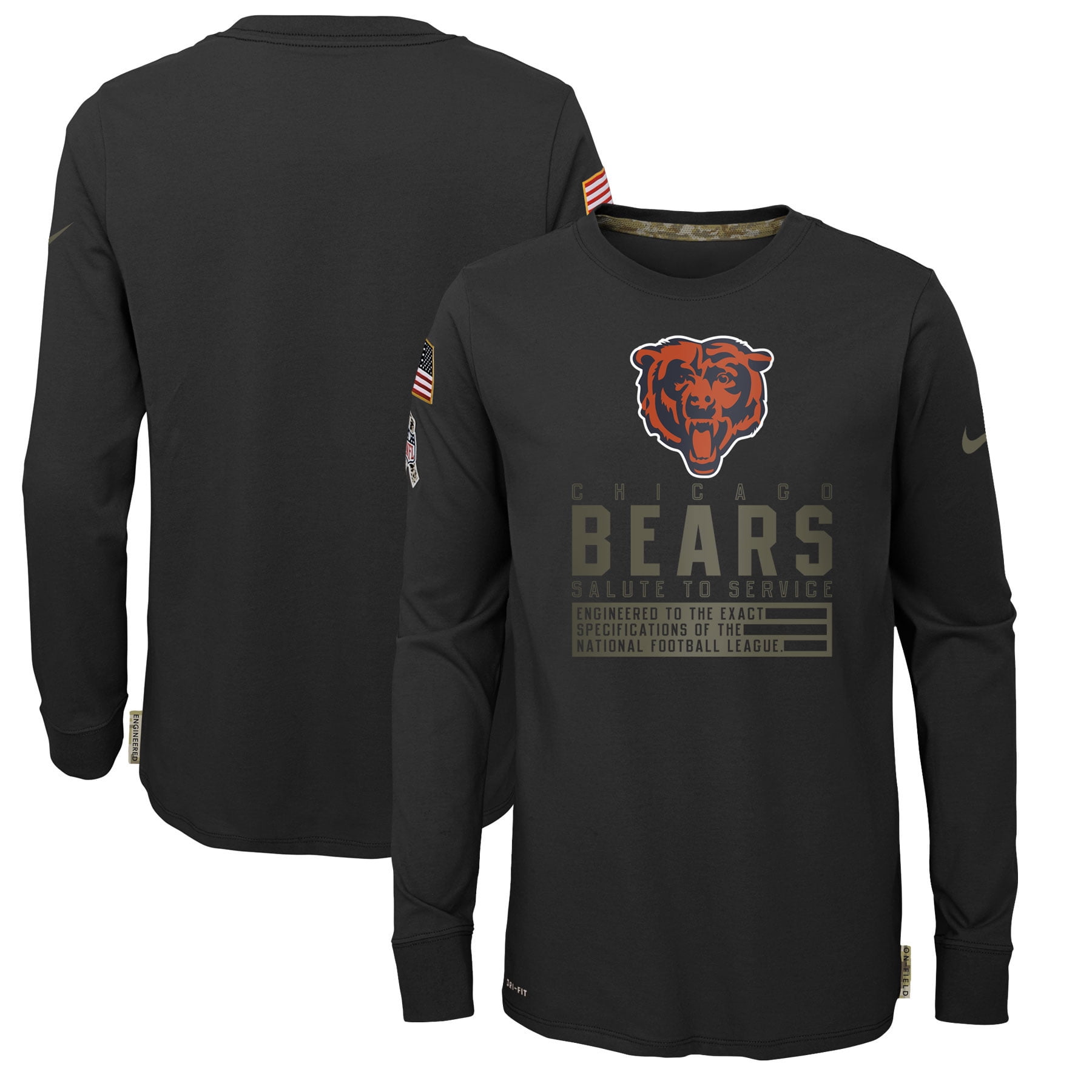 chicago bears salute to service t shirt