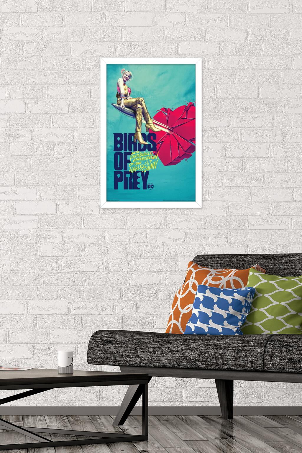 DC Comics Movie - Birds Of Prey - Heart Wall Poster, 14.725" x 22.375", Framed