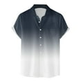 thumbnail image 2 of Oalirro Men's Casual Cotton Button Up Shirt under $10 Short Sleeve Colorblock Tee Shirt, 2 of 5