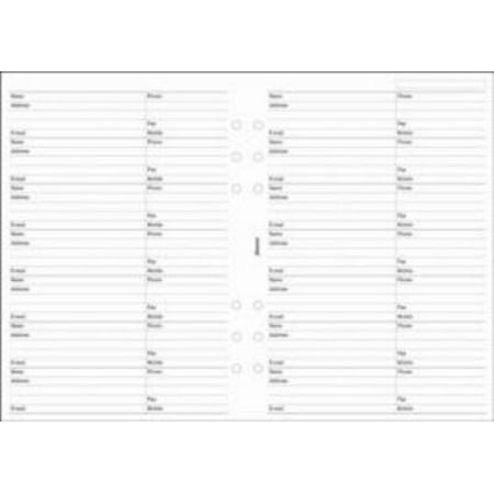 Address Refill - A5 Address Email Telephone Fax Refill