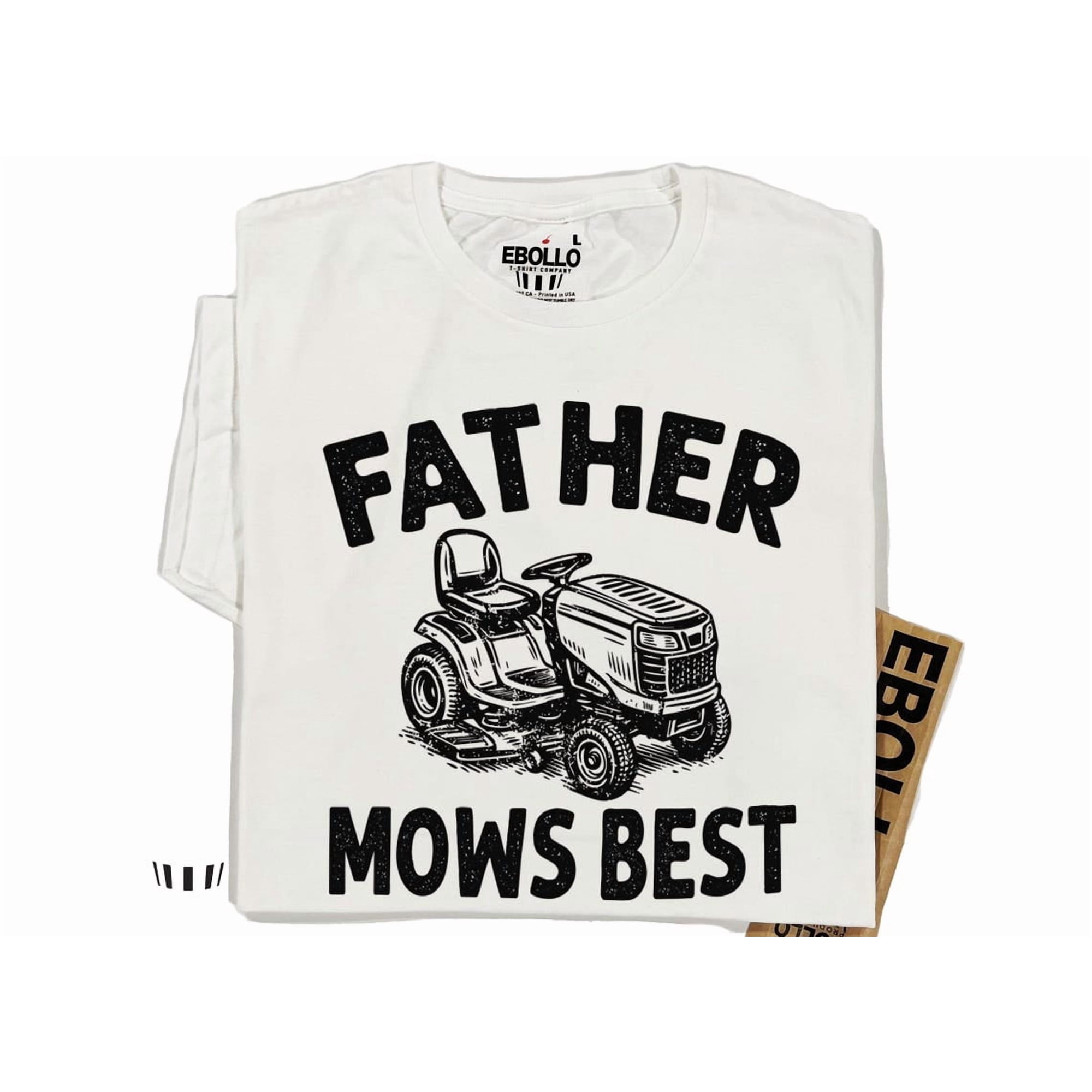 Father Mows Best Lawn Mowing Gardening Turf Management Landscaping Suburban Dad T-Shirt