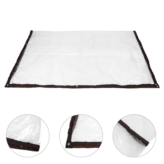 HOOWIFFY Clear Plastic Outdoor Curtain with Reinforced Grommets for Garden and Patio