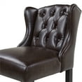thumbnail image 5 of Home Square 30" Tufted Faux Leather Height Bar Stool in Vintage Brown - Set of 2, 5 of 11