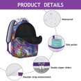 thumbnail image 4 of Floral and Skull Print School Backpack - Stylish Waterproof Bookbag for College, 4 of 5