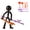 A, variant on Posable Action Figures - 4.7" Stickman Collectable Action Figures Set with 7 Handheld Item, Stop Motion Stick Man Figure for Collectors, Funny Gift Desk Decor