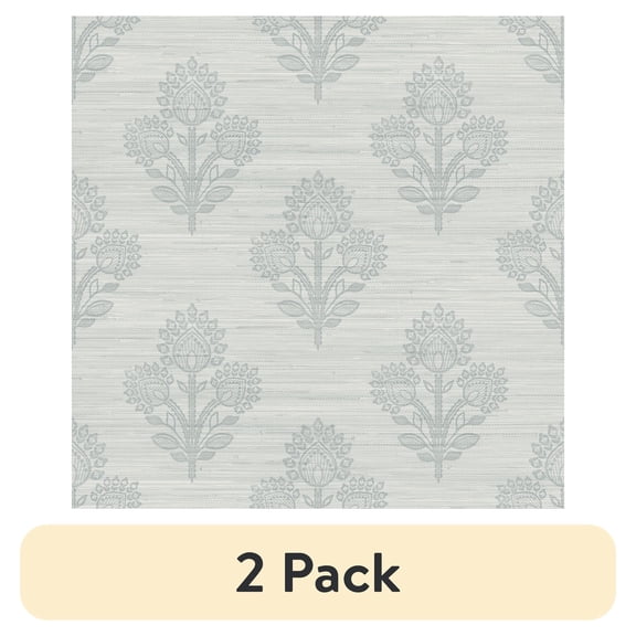 (2 pack) Roommates Studio Light Blue Auden Peel and Stick Wallpaper 30.75 Sq. ft