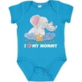 thumbnail image 3 of Inktastic I Love My Mommy Cute Elephants with Moon and Stars Boys or Girls Baby Bodysuit, 3 of 5
