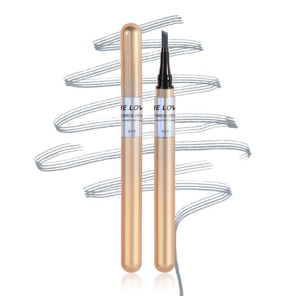 Micro Brow Pencil, Eyebrow Pen, Precise Eye Brow Makeup Pen, Four Fork Lasting Liquid Eyebrow Pencil With Fork Tip Applicator Precisely Natural Eyebrow Maker Pen For Beginners 24 Hour Sweat 3ml