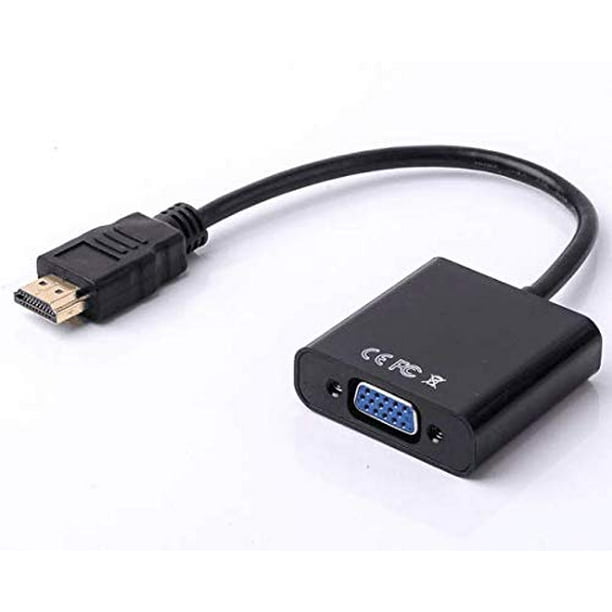 4K HDMI Male to VGA Female Cable Adapter, Gold Plated HDMI to VGA Adapter for Laptop, Mac Book