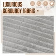 thumbnail image 6 of Dinosisco Corduroy Loveseat Sofa, Upholstered 3-Seater Sleeper Couch for Living Room, Gray, 6 of 8