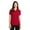 Apple Red, variant on Adult Female Women Plain Short Sleeves Polo Blue Heather X-Small