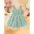 thumbnail image 2 of Zehjuhan Toddler Girl Dress Sleeveless Floral Playwear Bowknot Tulle Dresses Strap Princess Sundress, 2 of 5