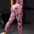 thumbnail image 3 of CENL Women Tie Dye Seamless Legging Workout Elastic Tights Booty Yoga Pants Sport Gym, 3 of 9