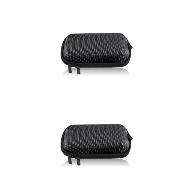 Shengyu Bluetooth-compatible Headphone Storage Bags Camping Cable Organizer Inner Netting Wireless Headset Zipper Pouches Accessory Black 2Set