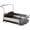Black, variant on Compact Space Saving, Dish Rack with Removable Flatware Caddy and Angled Self Draining Drainboard, Satin Gray, 15-Inch-by-13.25-Inch