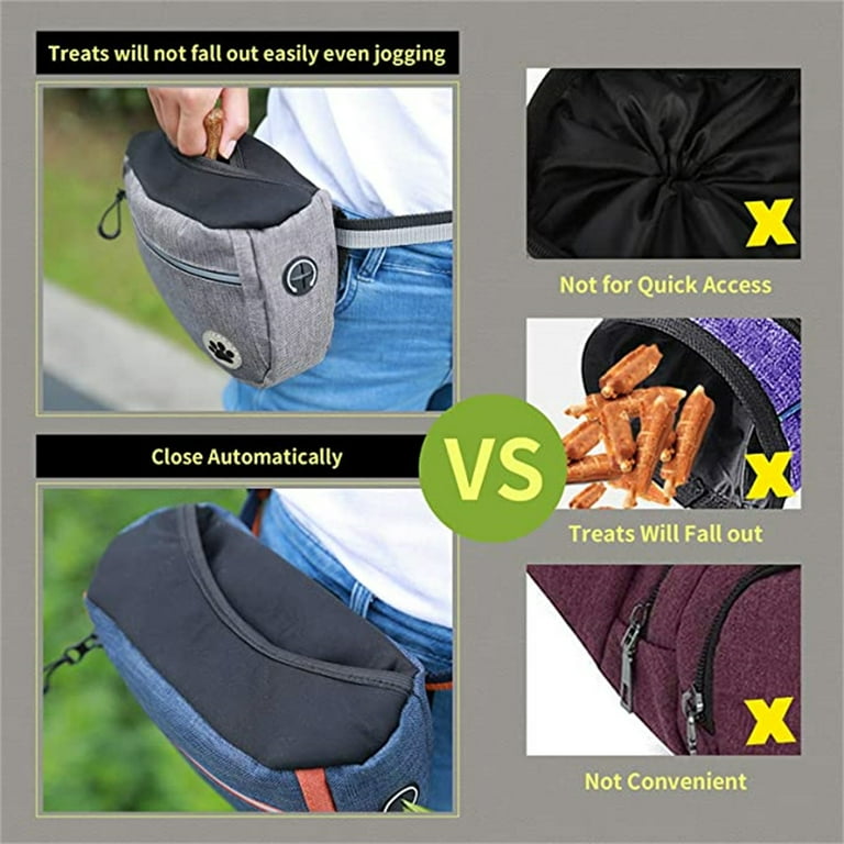 Waterproof dog treat bag top