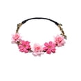 thumbnail image 2 of UNLLLL Silk Floral Headband, Ladies Flower Hair Hoop with Small Gesang and Rose, Soft Breathable Fabric Hairband, for Wedding Photography Party Travel Accessories (Rose Red), 2 of 6