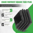 thumbnail image 4 of Chair Leg Plastic Blanking End Cap Square Tube Insert Black 20mmx20mm 50pcs, 4 of 5