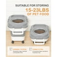 thumbnail image 3 of 20-23 Lbs Dog Food Storage Container - Collapsible Dog Food Container with Attachable Casters and Scoop,Travel Silicone Bowl, Pet Food Storage Containers to Keep Dry Food Fresh,Easy to Move, 3 of 18
