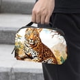 thumbnail image 2 of Leopard Hard Drive Case Travel Bag Cord Charger Organizer for Purse - Waterproof Oxford Cloth Digital Electronics Storage Protection - 5.9x9.44x3.14 in, 2 of 6