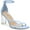 White, variant on BAR III Womens White Transparent Heel Cushioned Asymmetrical Adjustable Strap Ankle Strap Blakke Round Toe Block Heel Buckle Dress Heeled Thong Sandals 11 M