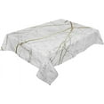 thumbnail image 3 of Marble Tablecloth Waterproof For Square/Round/Rectangle Table Cloth 60x84 In, Washable Polyester Dining Wipeable Tablecovers, White Gray Marbling Print Table Cover For Baby Shower Baptism Buffet Party, 3 of 6