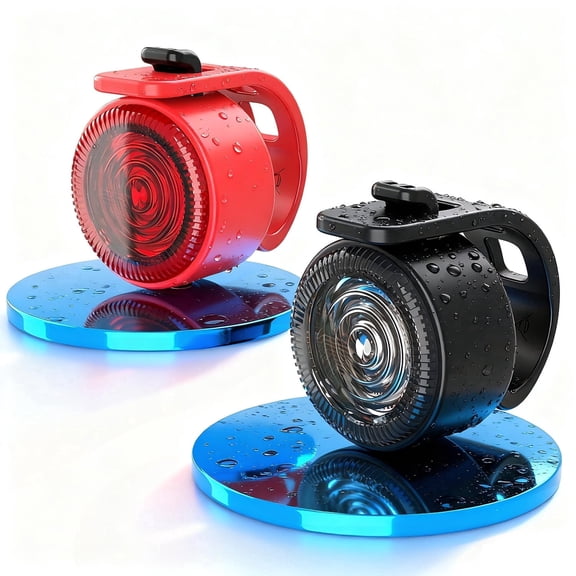 Apecyc Battery Powered Bike Lights for Night Riding, Safety Waterproof LED Bicycle Headlight and Tail Lights Set, 3 Mode Front Rear Lamp