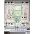 thumbnail image 2 of Easter Sheer Curtains 72 Inch Length 2 Panels for Living Room, Vintage Farmhouse Gnomes Bunny Colorful Eggs Flower Voile Kitchen Curtain Set, Luxury Privacy Drapes Window Treatment for Bedroom, 2 of 7