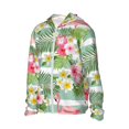 thumbnail image 2 of Kll Tropical Flamingo Print Men'S Women’s Upf 50+ Sun Protection Outdoor Hoodie Jacket Long Sleeve Fishing Hiking Performance Shirt- X-Large, 2 of 8