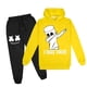 thumbnail image 5 of Conjunto de sudadera y pantalones con capucha para niños y niñas de 3 a 13 años, 2 piezas, moda de DJ Marshmellow, primavera 2024, 5 of 5