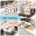 thumbnail image 2 of Yayeee 6 Pack Kitchen Dish Cloths Set for Washing Soft Drying Absorbent Microfiber Towels, White Christmas House, 2 of 9