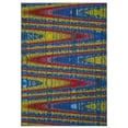 thumbnail image 2 of Safavieh Aztec Cuthbert Wavy Striped Area Rug, Blue/Multi, 5'1" x 7'6", 2 of 8