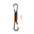 thumbnail image 2 of Uxcell Paracord Keychain, Braided Lanyard Key Clip Double D Rings Survival Keychains Orange, Black, 2 of 5