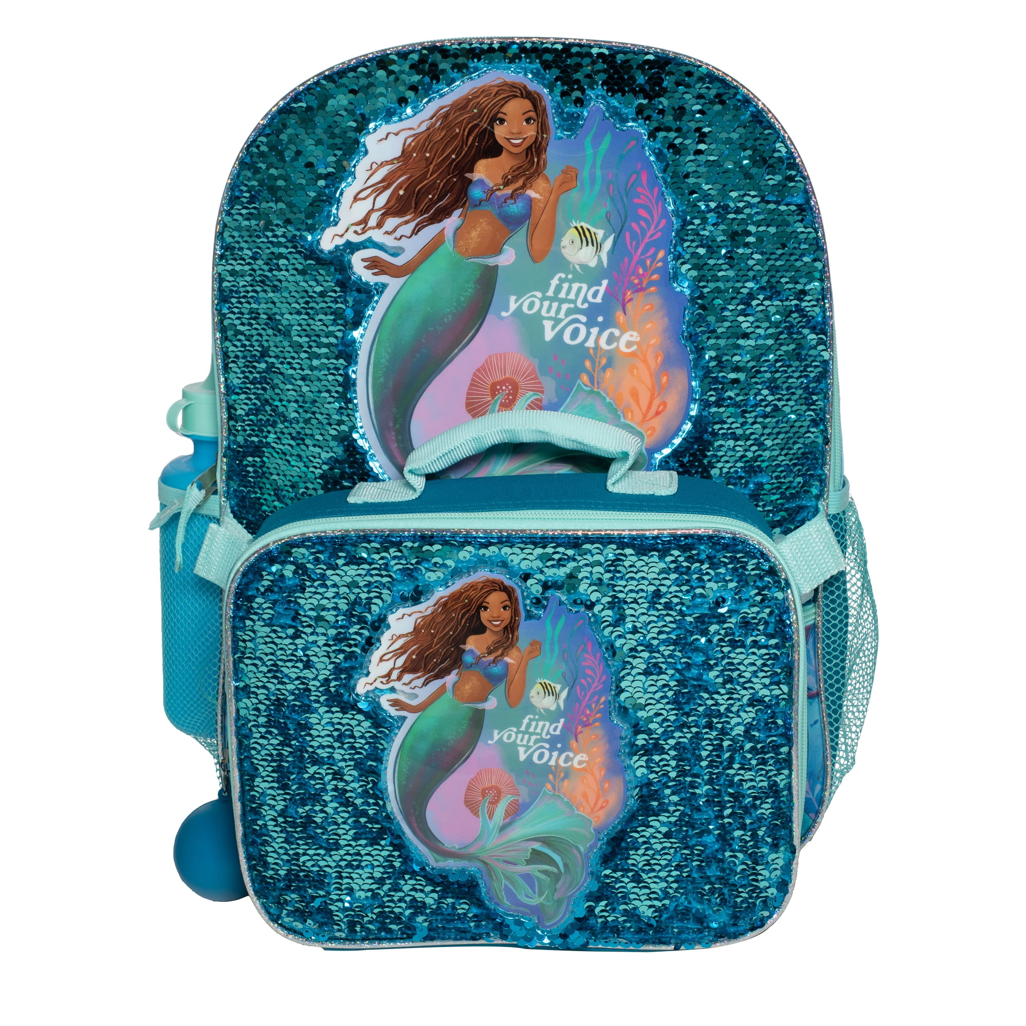 GIRLS Lunch Box Set/personalized Mermaid Lunch Box/4 Pc Kids Backpack/back  to School/personalized Lunch Box/monogrammed Backpack/mermaid 