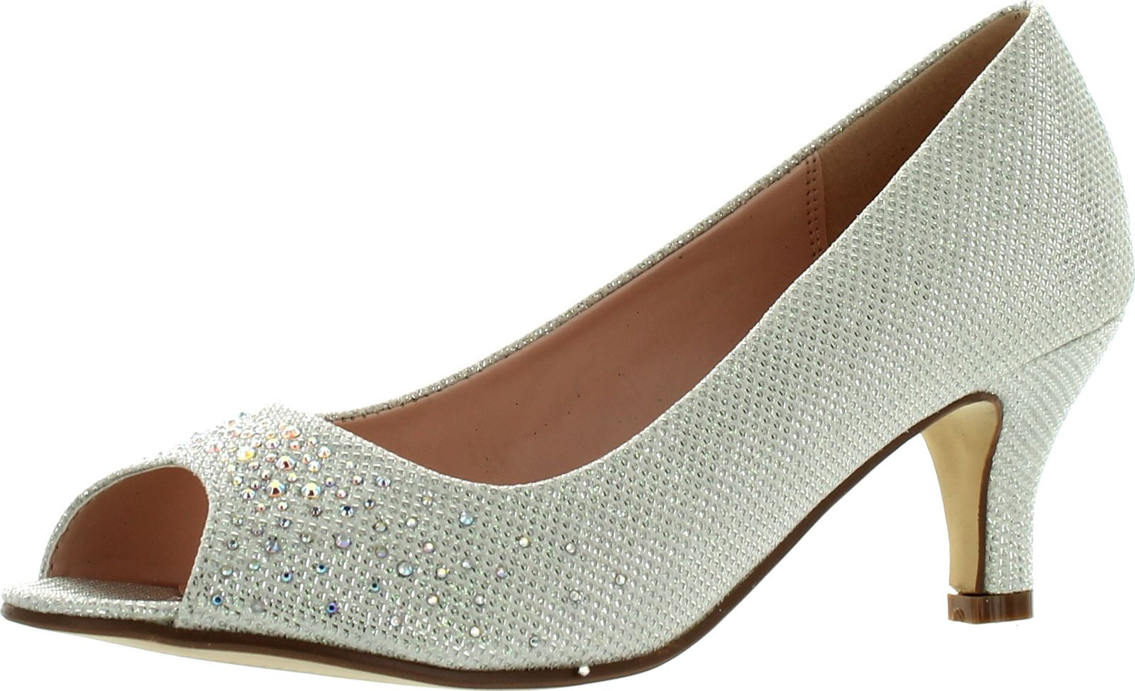 Women's Open Toe Sandal Low Heel Wedding Shoes - Walmart.com