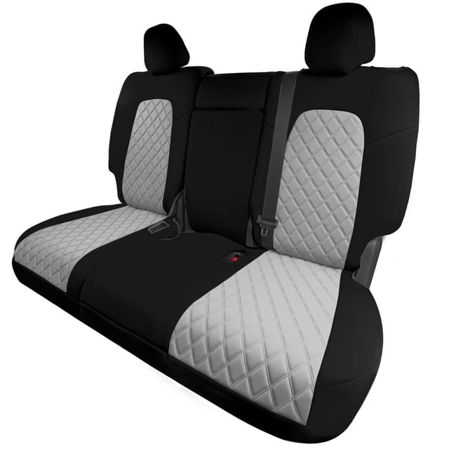 For 2020-2024 Tesla Model Y FH Group Waterproof Neoprene Custom Fit Made Car Seat Covers - Rear Gray