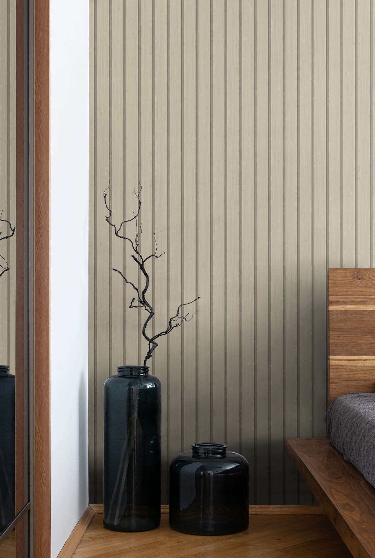 Stacy Garcia Home Faux Wooden Slats Peel and Stick Wallpaper