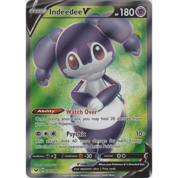 Indeedee V - 192/202 - Full Art Ultra Rare - Walmart.com - Walmart.com