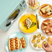 Nostalgia 0.9 cu ft Retro Microwave Oven, 800W Countertop Microwave Oven with LED Display, Aqua