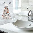 thumbnail image 5 of Yayeee Kitchen Hanging Hand Towels Set of 2 with Loop Bathroom Absorbent Tie Towel, Cartoon Gray Houses, 5 of 7