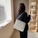 thumbnail image 1 of Bolso acolchado acolchado de algodón para mujer, bolso cuadrado de gran capacidad (blanco) Tmvgtek Para estrenar, 1 of 9