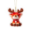 thumbnail image 2 of Dalxymotic Christmas Acrylic Hanging Decoration, Flat Cute Mini Ornament Pendant, Auto Mirror Dangler Keepsake, Festive Tree Hanger Gift for Car Interior, Tree, Home, Office, 2 of 7