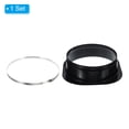thumbnail image 3 of Uxcell 10" Duct Connector Flange Dryer Vent Wall Plate Square to Round with Clamp for Air Cooling Ventilation Black, 3 of 5