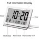 thumbnail image 5 of Pequeño reloj despertador de viaje, reloj despertador digital silencioso con pantalla LCD grande, reloj despertador electrónico con visualización de fecha y temperatura, 5 of 5